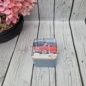 Fossil Vintage Car Design Blue Accent Box